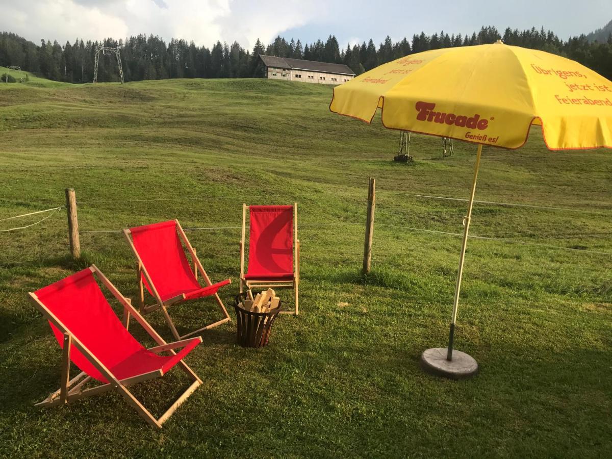 Ferienwohnung Morgentau Am Rande Der Wildnis Sibratsgfäll Buitenkant foto