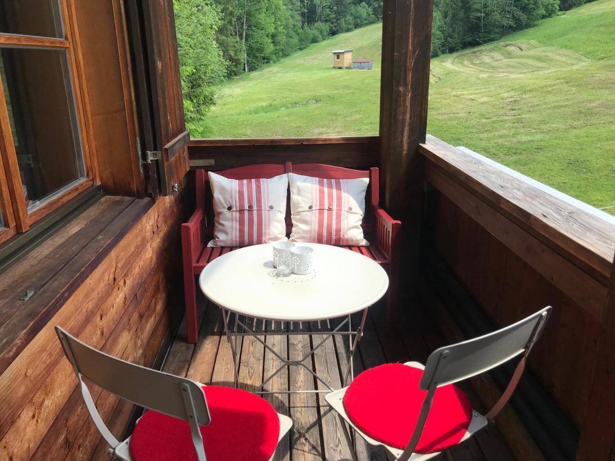 Ferienwohnung Morgentau Am Rande Der Wildnis Sibratsgfäll Buitenkant foto